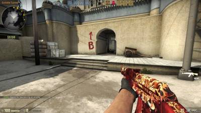 Скачать бесплатно AK47 Red-Gold Dragon для CS:GO